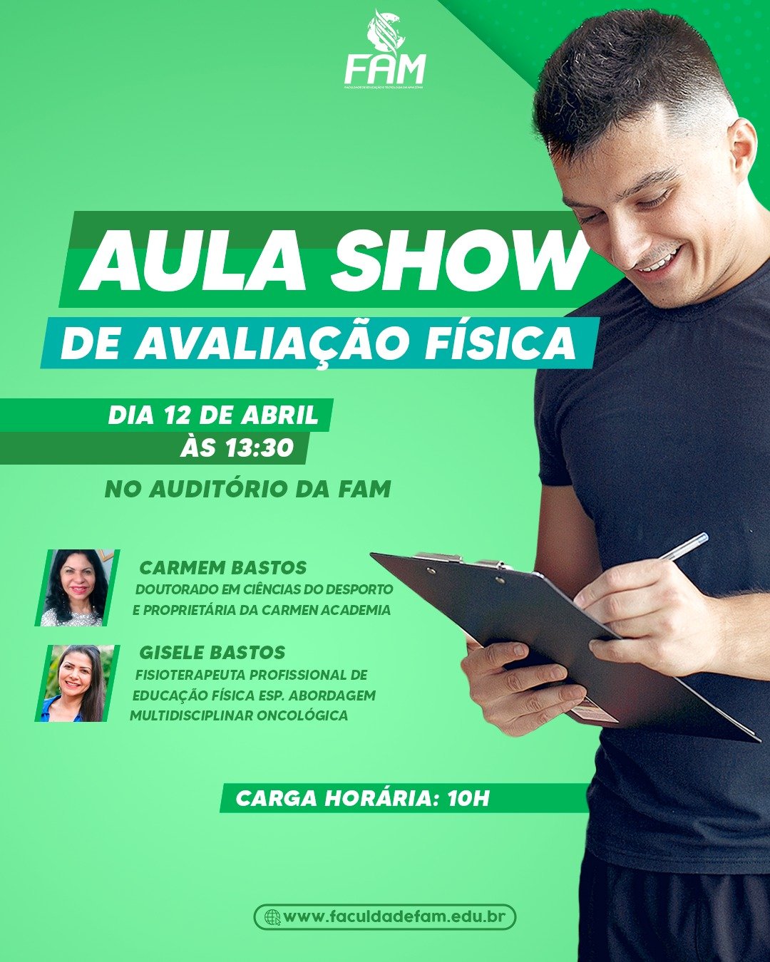 CURSO DE EDUCAÇÃO FÍSICA PROMOVE: AULA SHOW DE AVALIAÇÃO FÍSICA NO AUDITÓRIO DA FAM