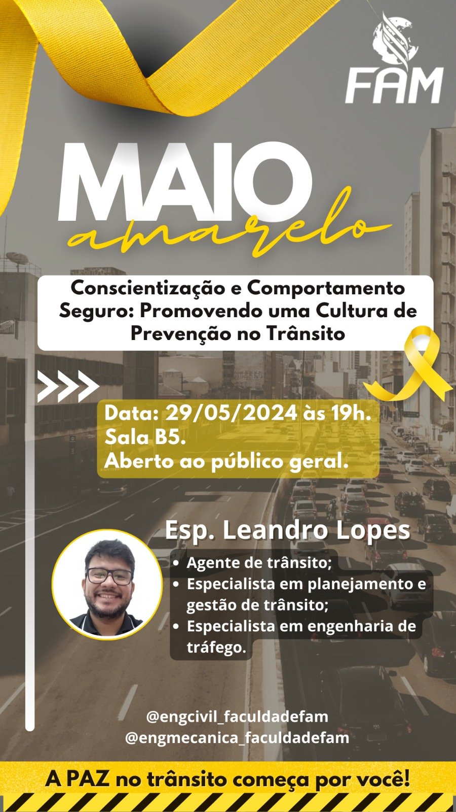 Palestra: Conscientização e Comportamento Seguro: Promovendo uma Cultura de Prevenção no Trânsito
